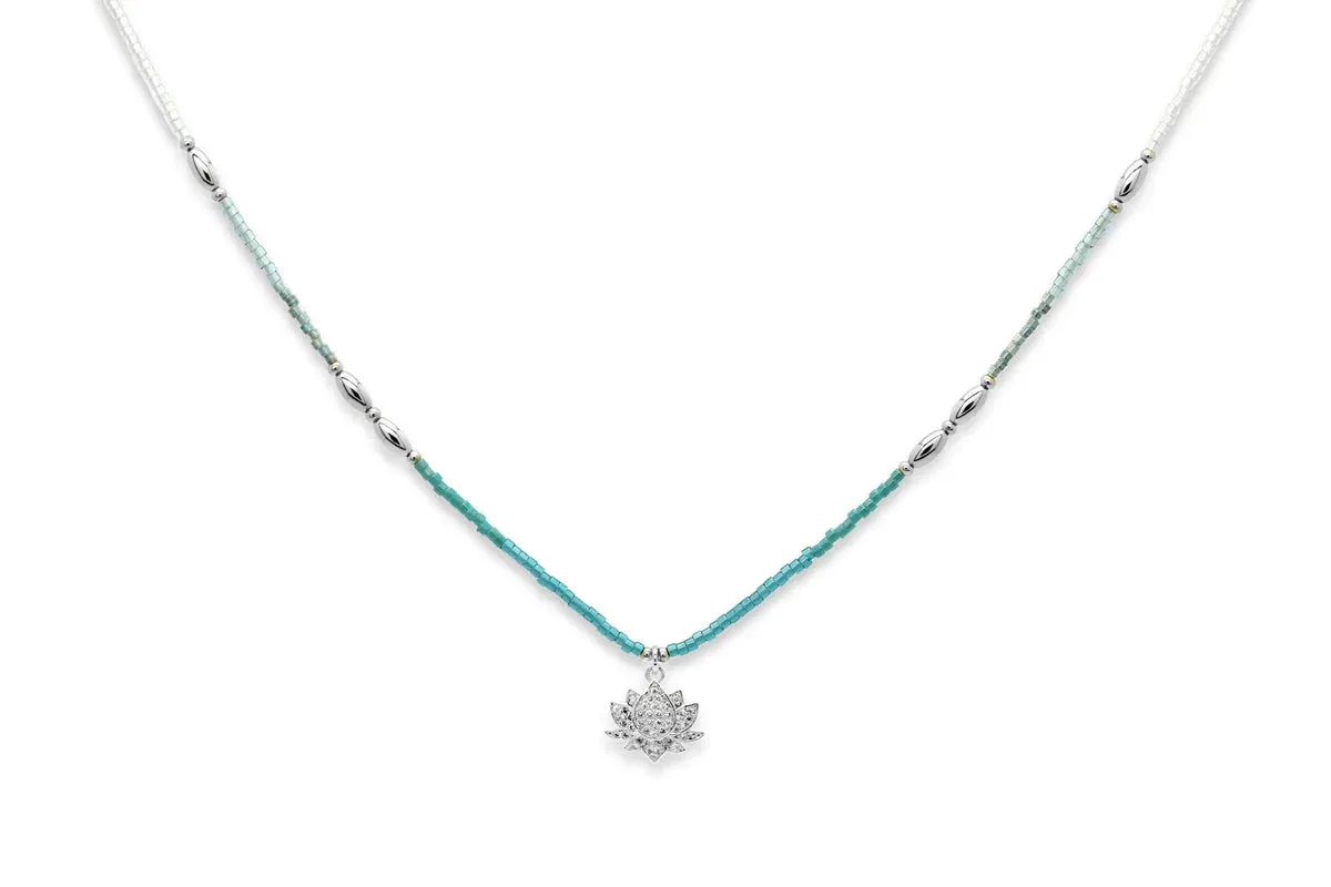 GAEA LOTUS FLOWER PENDANT NECKLACE