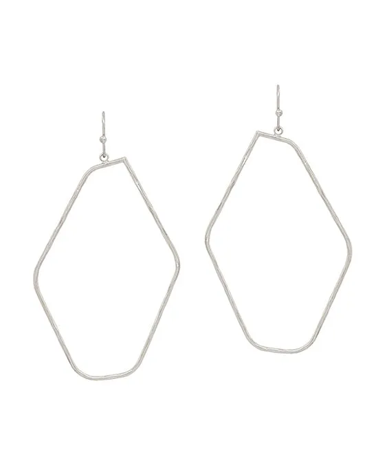 Geometric Silver Wire Earrings