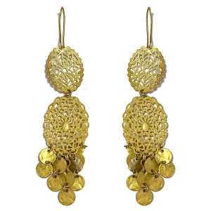 Giora' Italian Filigrain Earrings with Samll Round Pendants