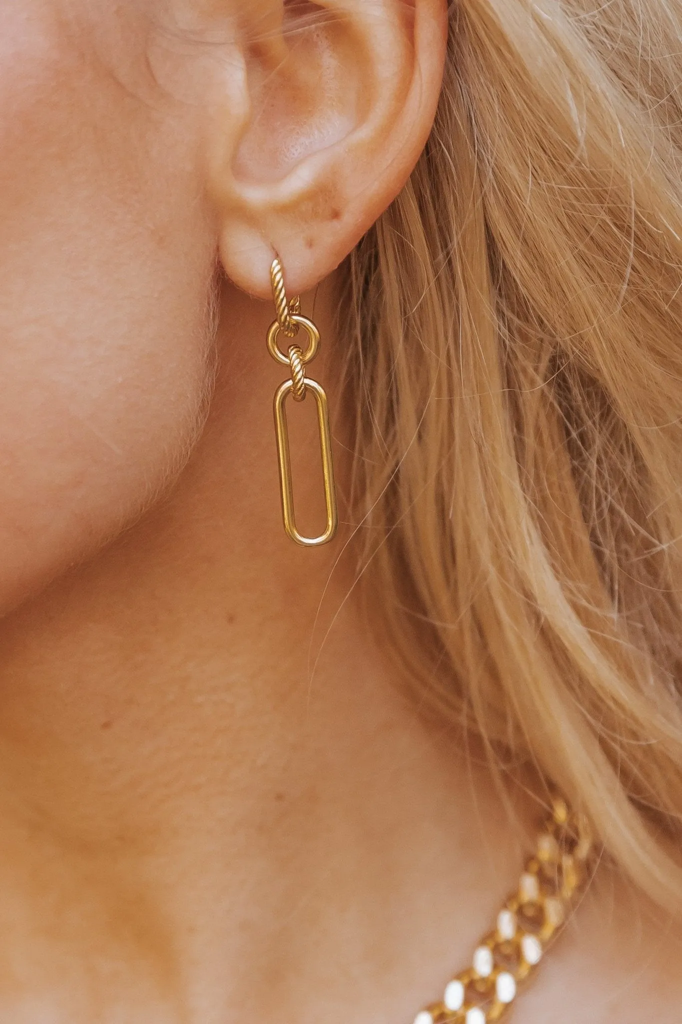 Gold Dipped Dangle Earrings