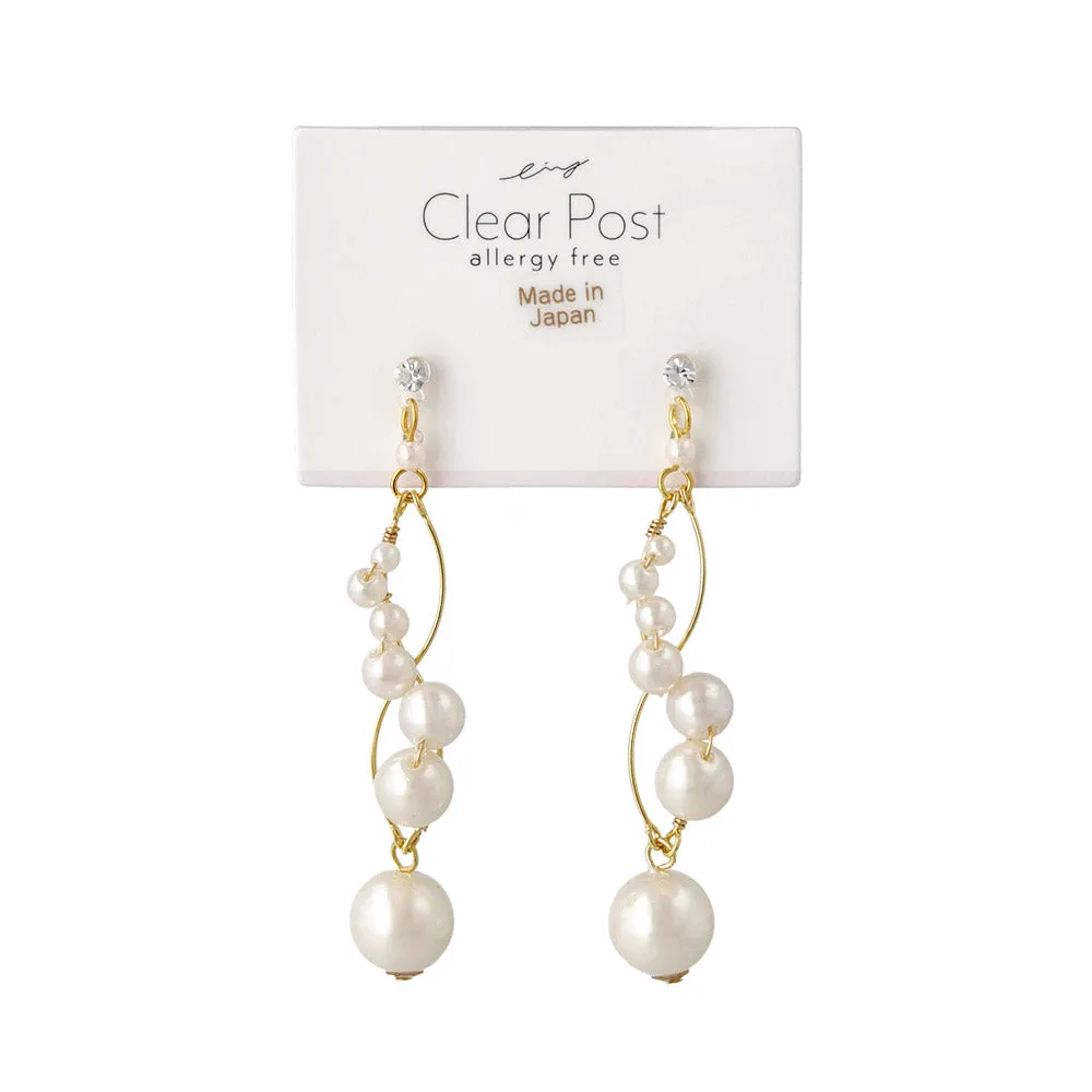 Gradient Bubble Pearl Plastic Earrings