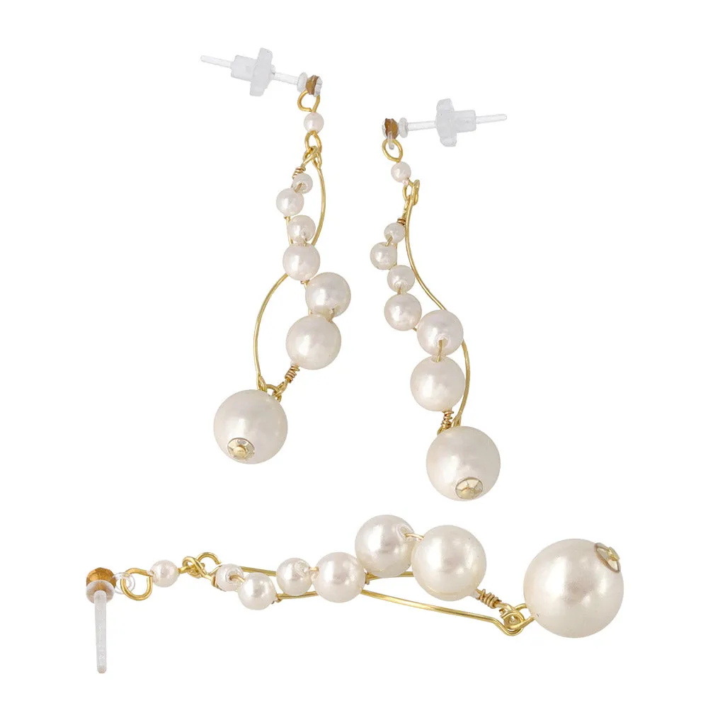 Gradient Bubble Pearl Plastic Earrings