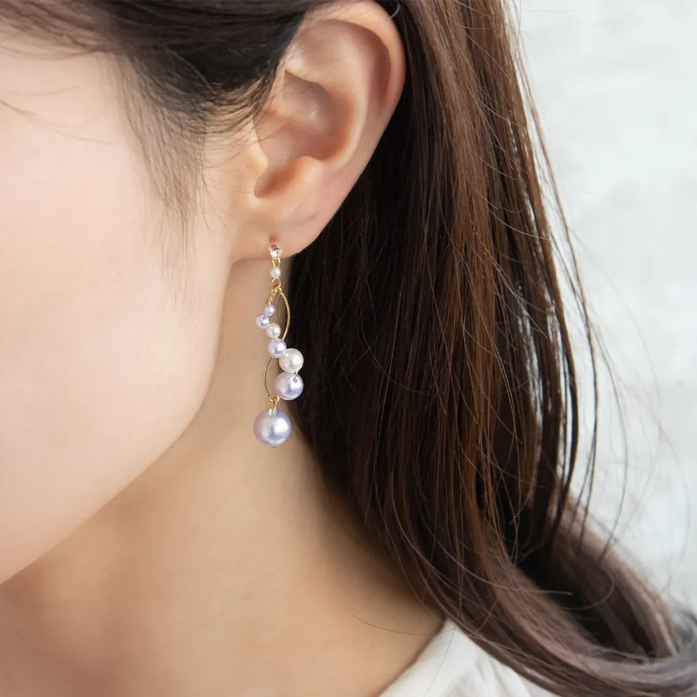 Gradient Bubble Pearl Plastic Earrings