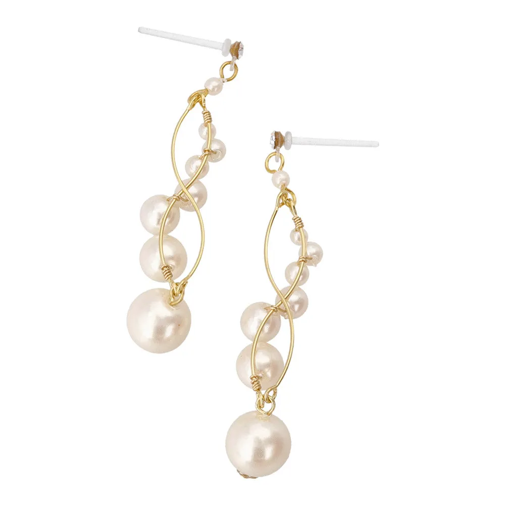 Gradient Bubble Pearl Plastic Earrings