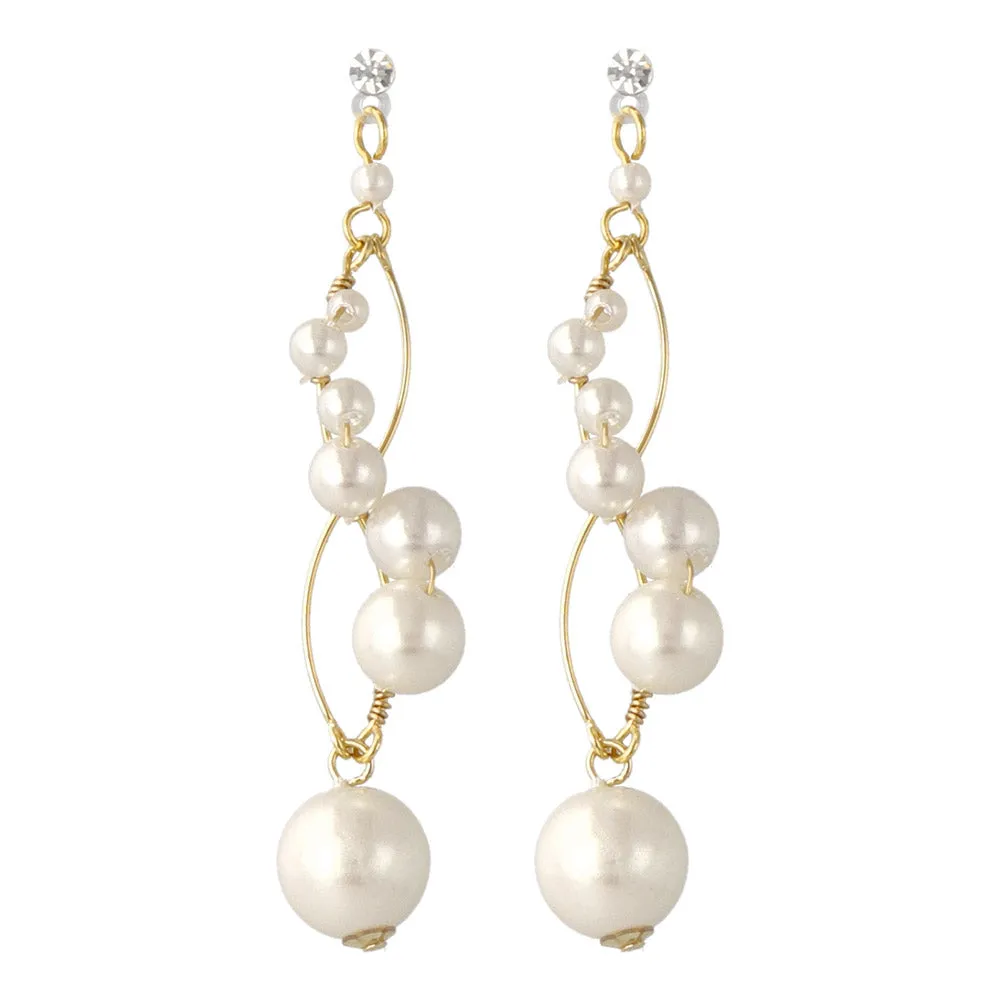 Gradient Bubble Pearl Plastic Earrings