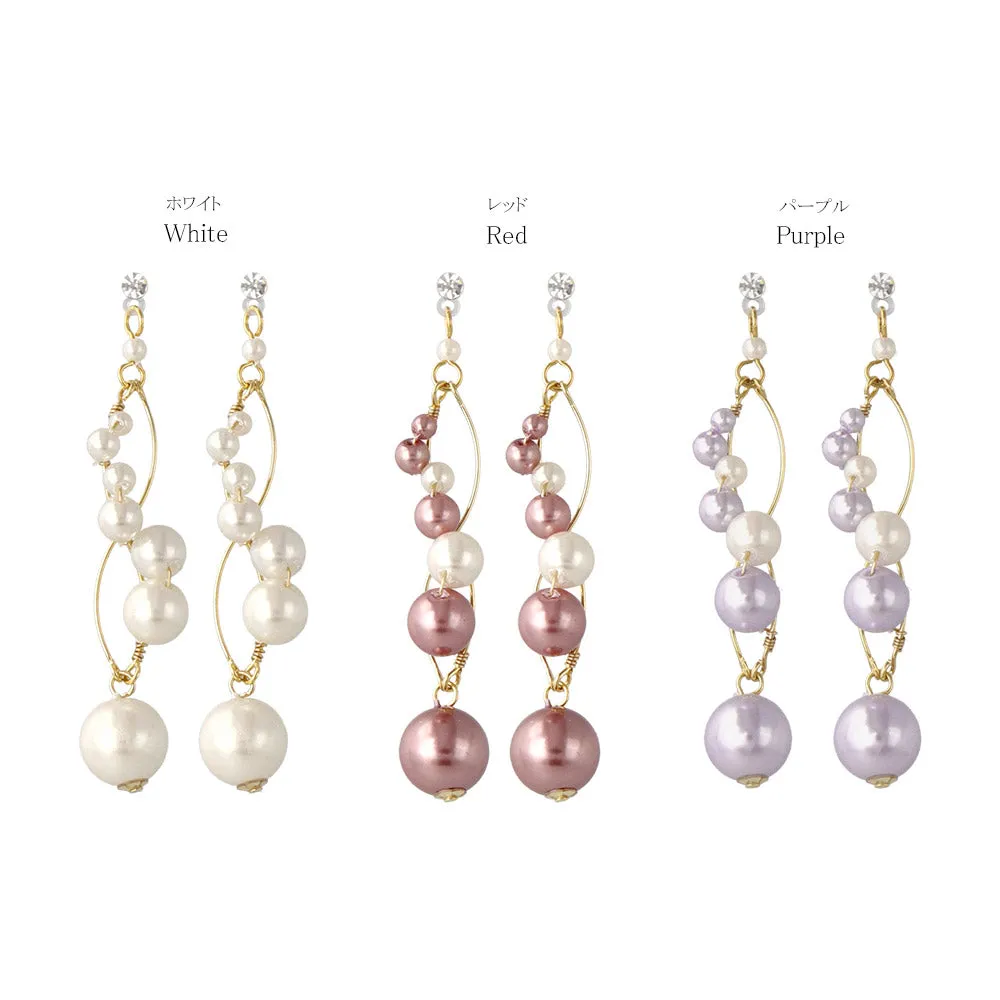 Gradient Bubble Pearl Plastic Earrings