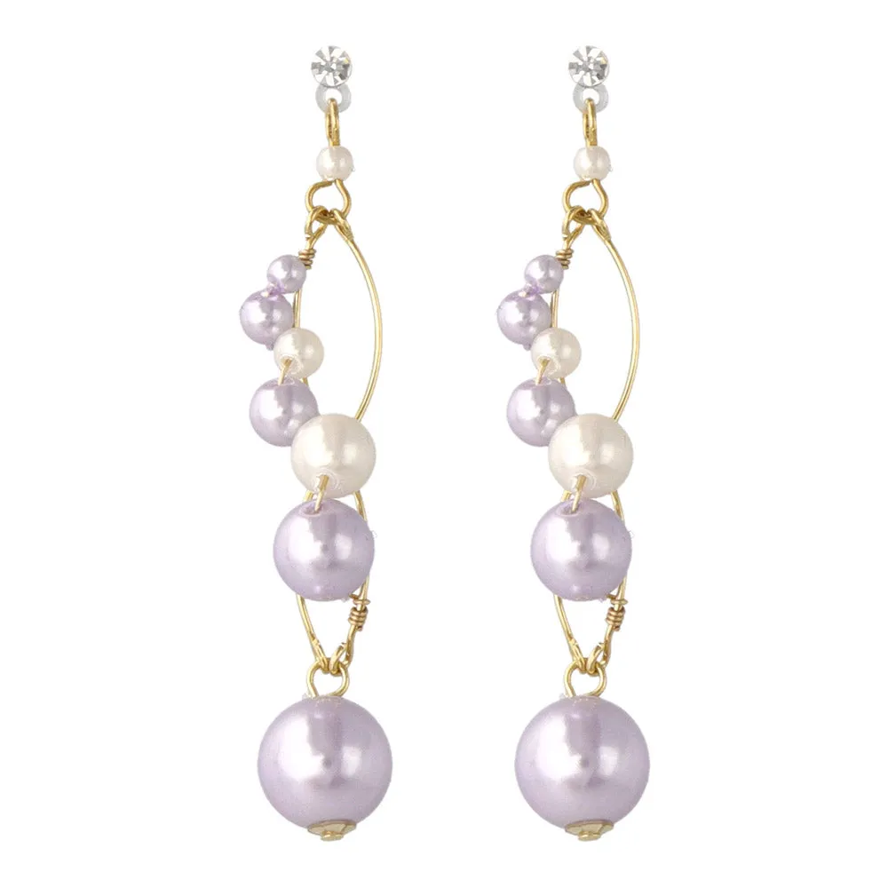 Gradient Bubble Pearl Plastic Earrings