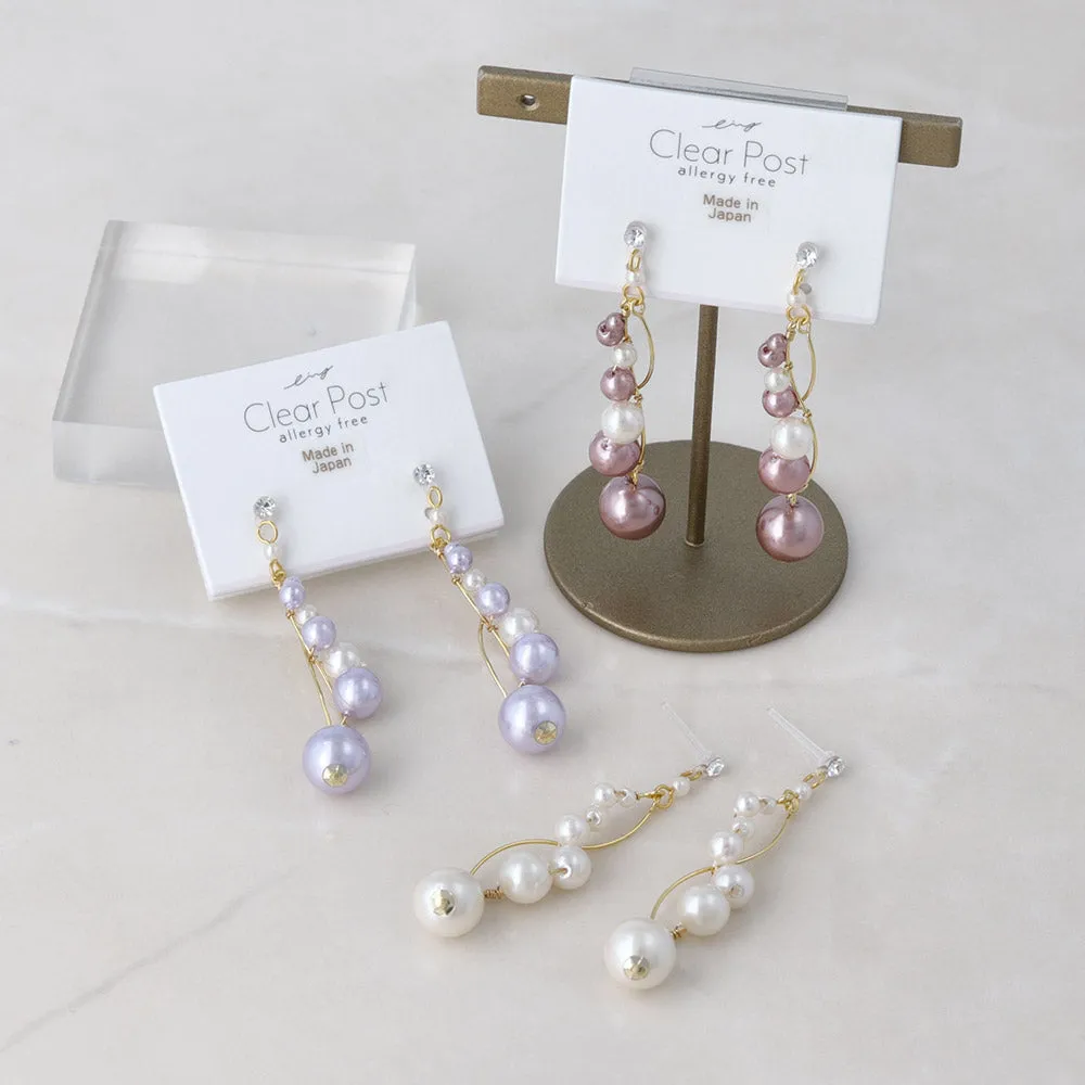 Gradient Bubble Pearl Plastic Earrings