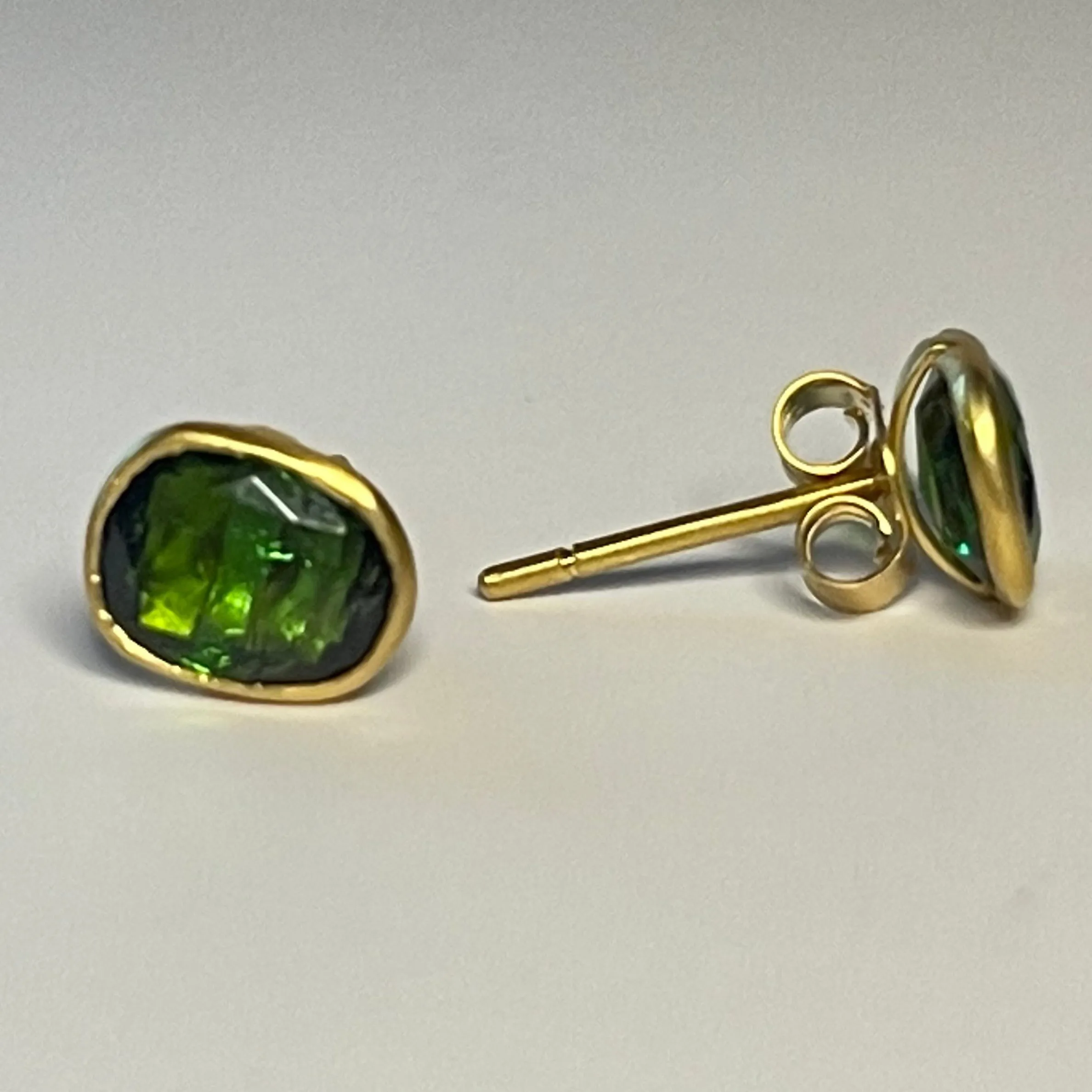 Green Tourmaline Classic Studs