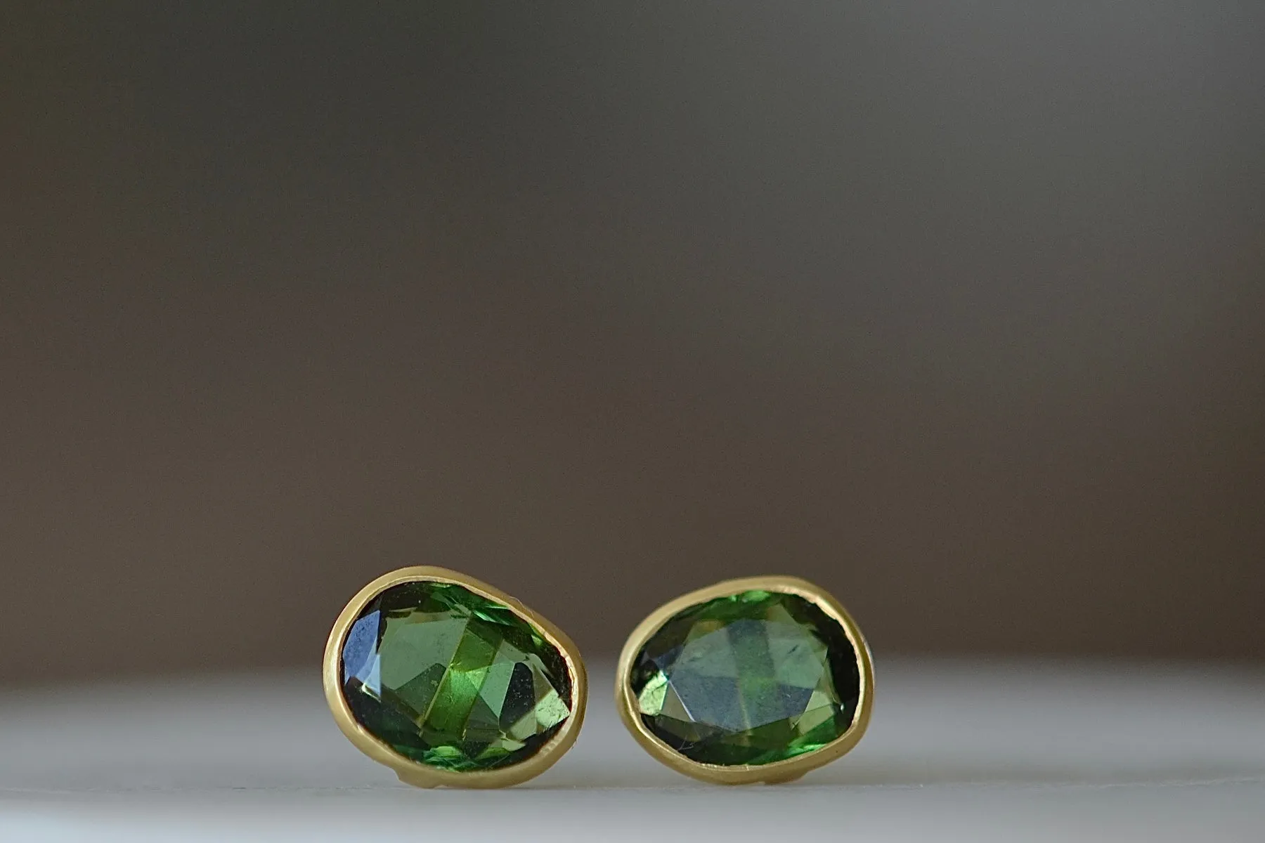 Green Tourmaline Classic Studs