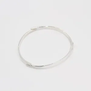 Hammered Bangle with 3 Overlap Points