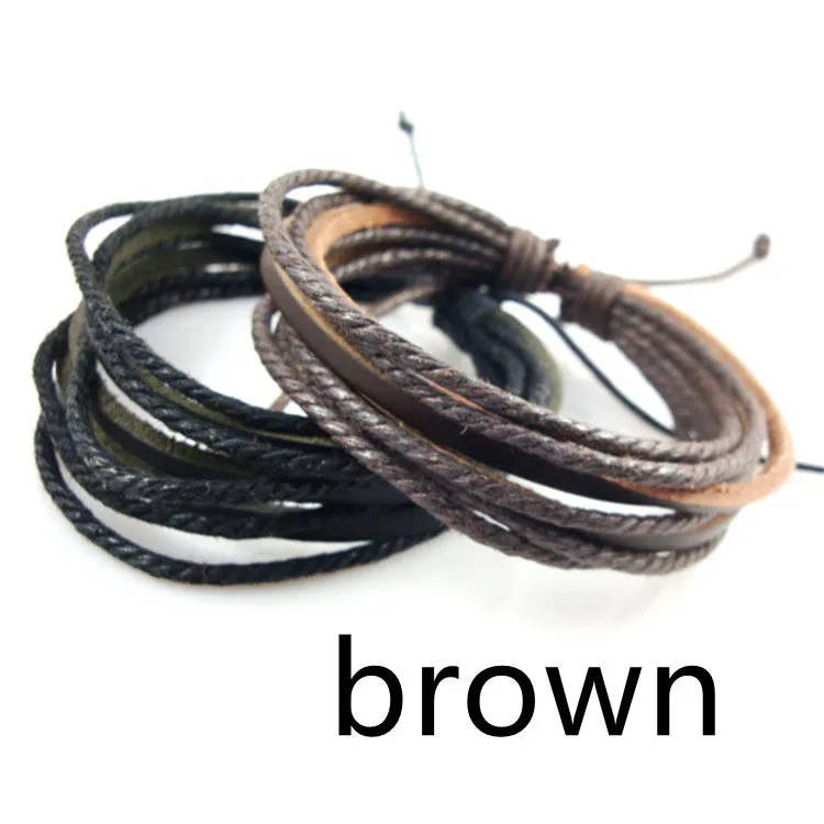 Hand-Woven Casual Simple Men's And Women's Fashion Leather Bracelet