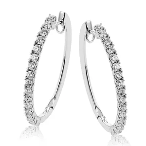 Hoop Earrings in 18k Gold with Diamonds