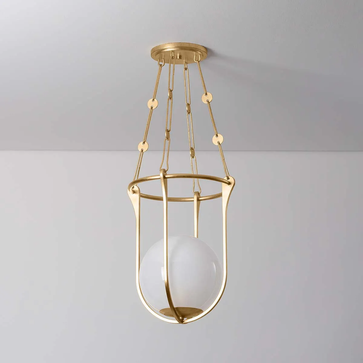 Hudson Valley Lighting Verbank Lantern-Vintage Gold Leaf