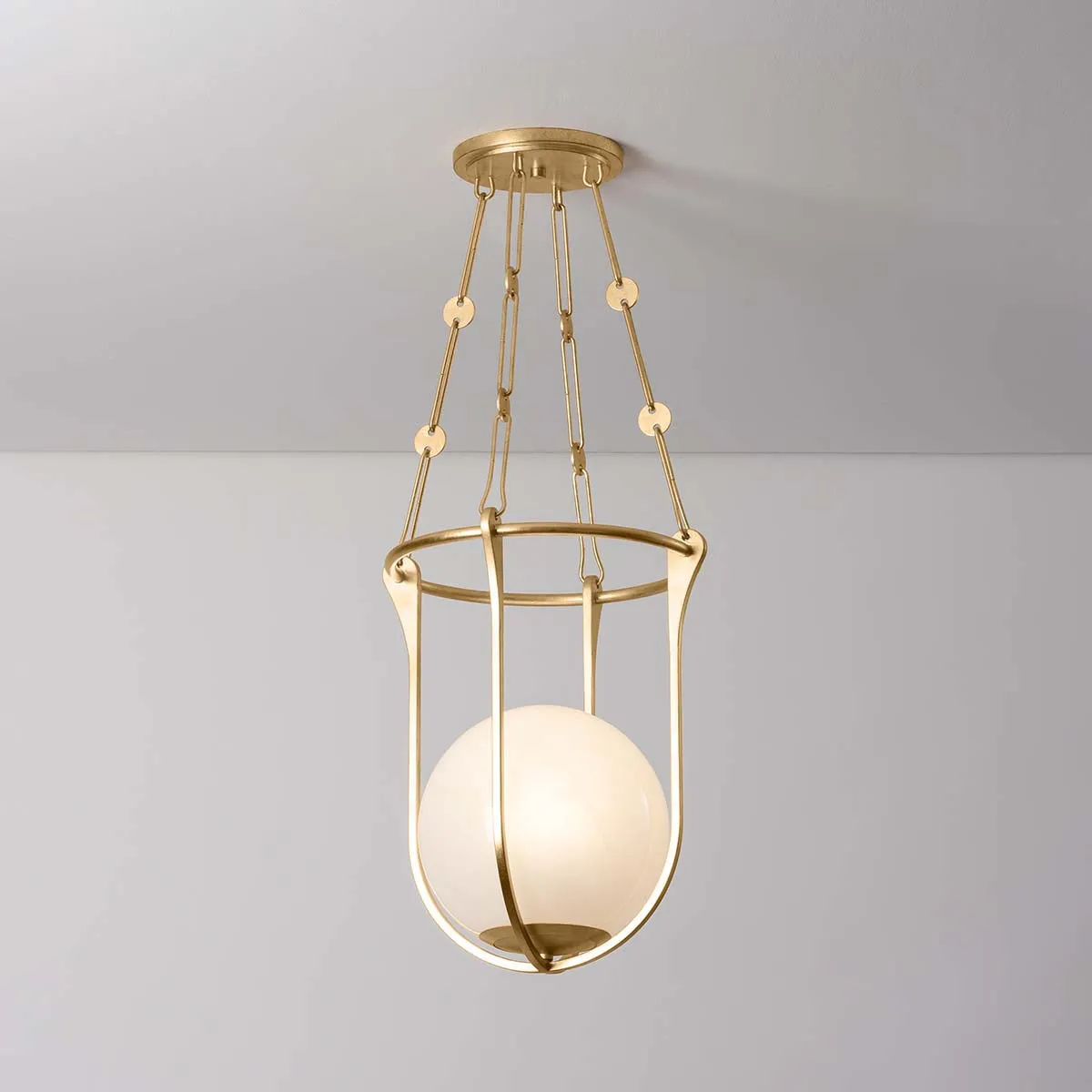 Hudson Valley Lighting Verbank Lantern-Vintage Gold Leaf