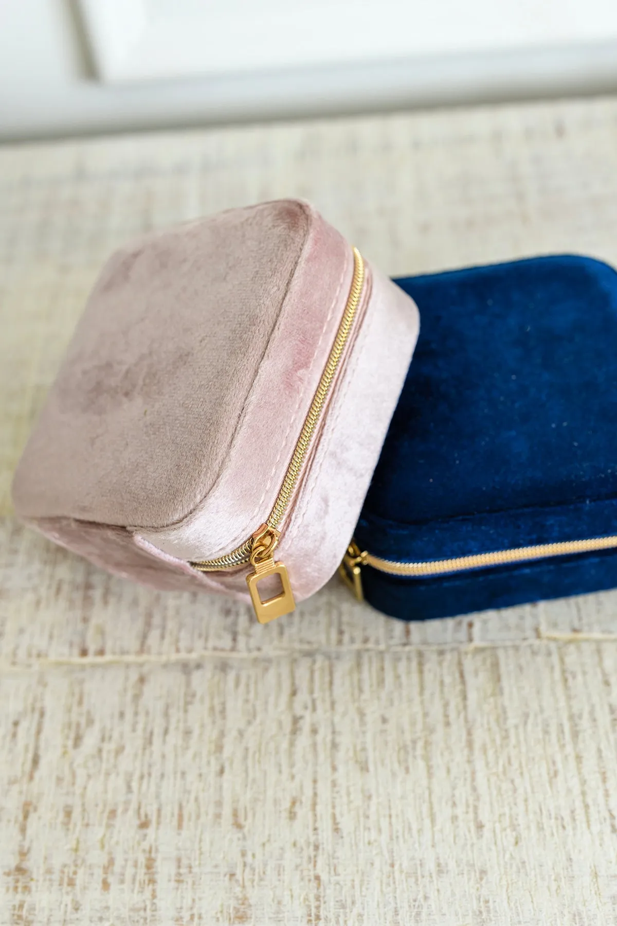 Kept and Carried Velvet Jewelry Box in Navy