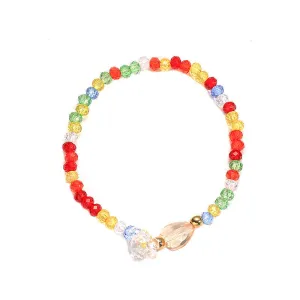 Korean Version Of Simple Flower Rhinestone Bracelet