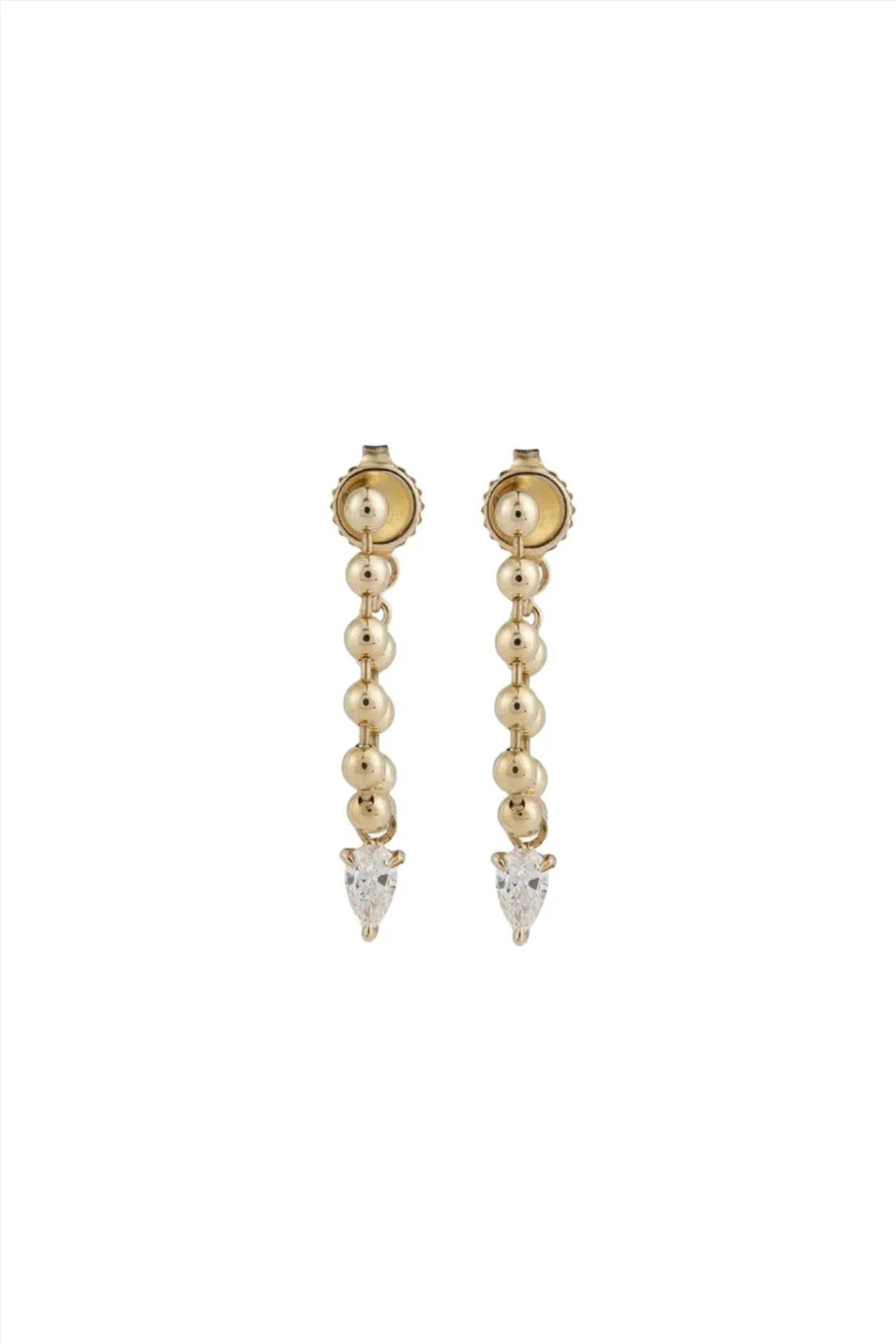 LAB DIAMOND DROPLET EARRINGS