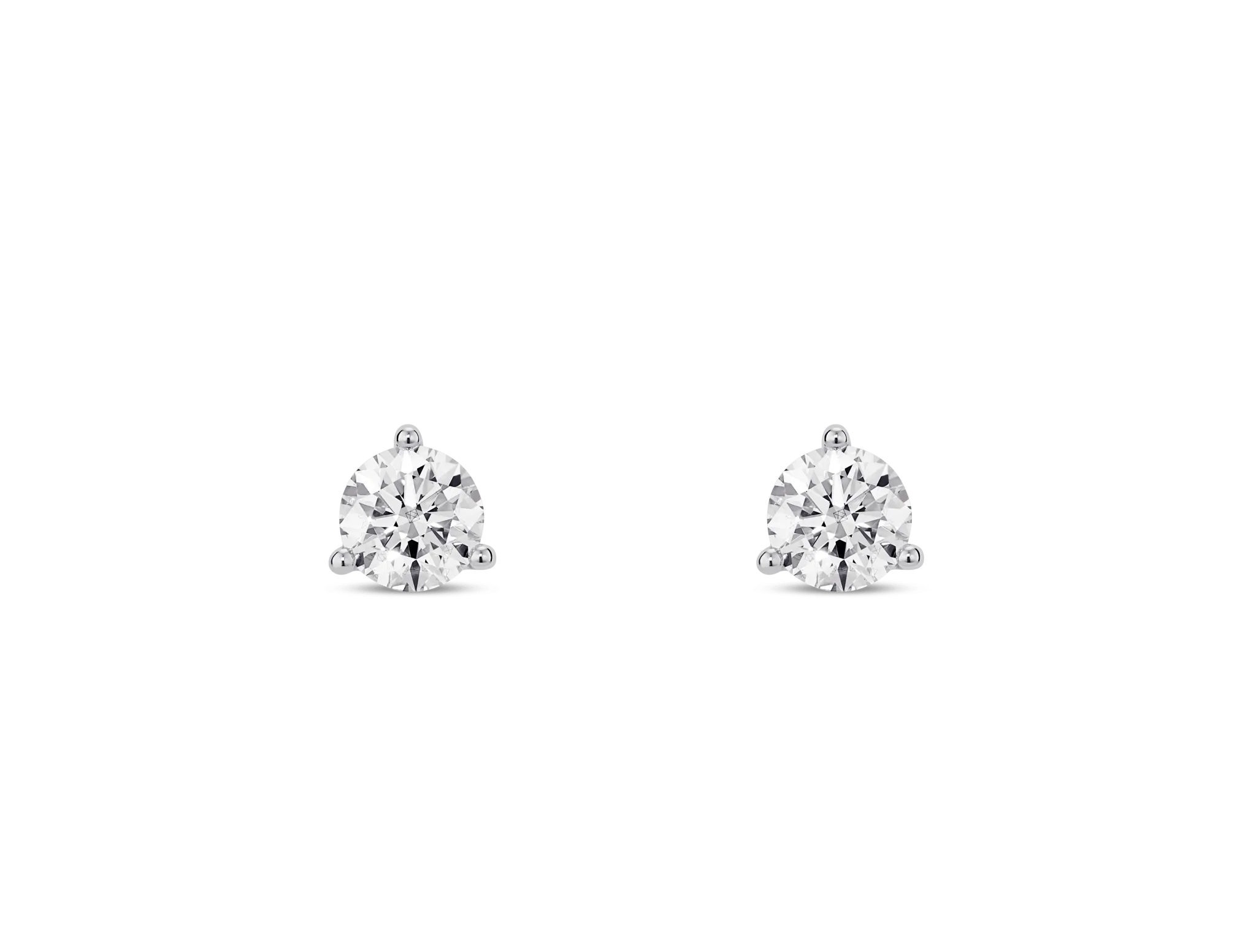 Lab-Grown Diamond ½ct. tw. Round Brilliant Solitaire Studs | White