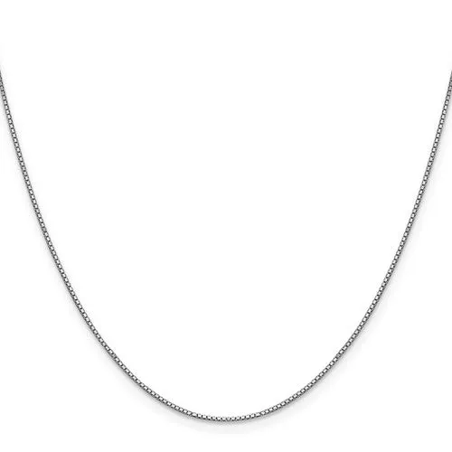 Leslie's 10kt White Gold .80mm Box Chain with Lobster Clasp