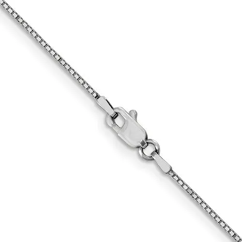 Leslie's 10kt White Gold .80mm Box Chain with Lobster Clasp