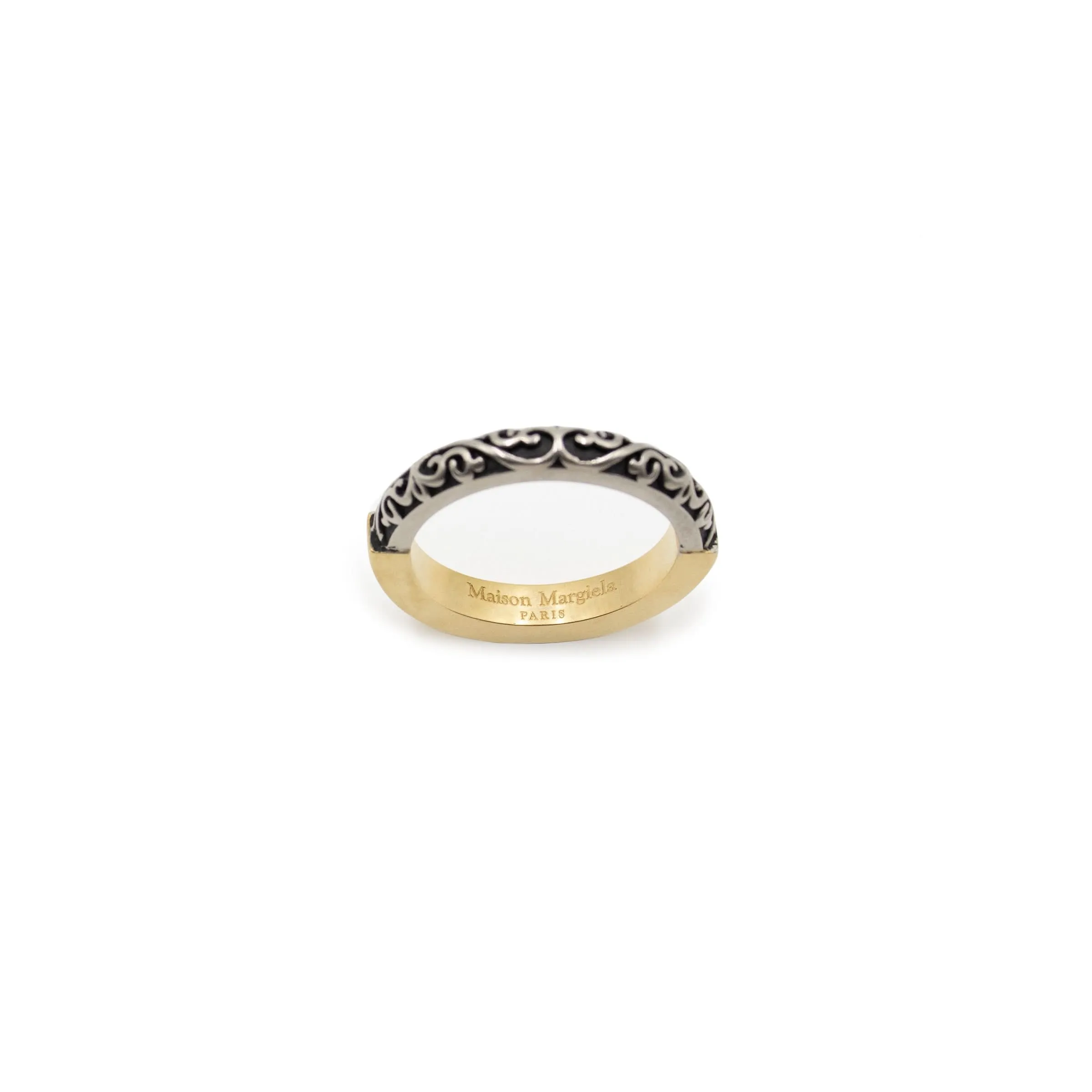 Logo Engraved Ring in Gold