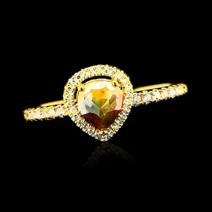 LVNA Signatures 2.17ct Diamantes Rainbow Colored Diamond Ring 14kt