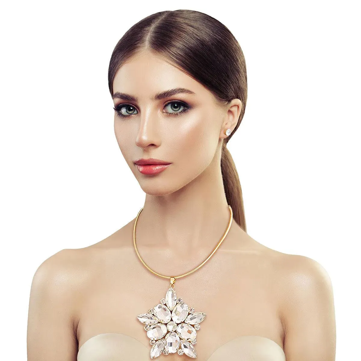 Make a Statement with Clear Star Necklace Set - Ultimate Fashion Statement