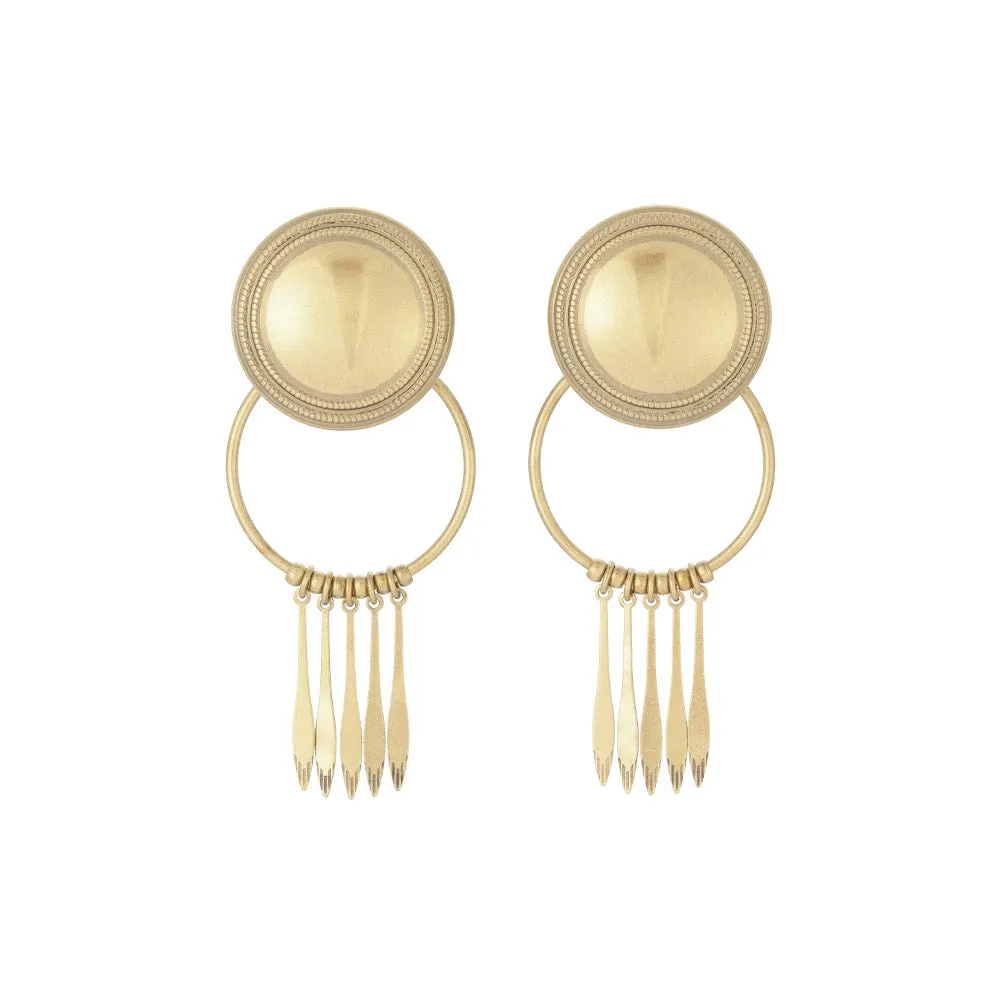 Metal Fringe Drop Earrings