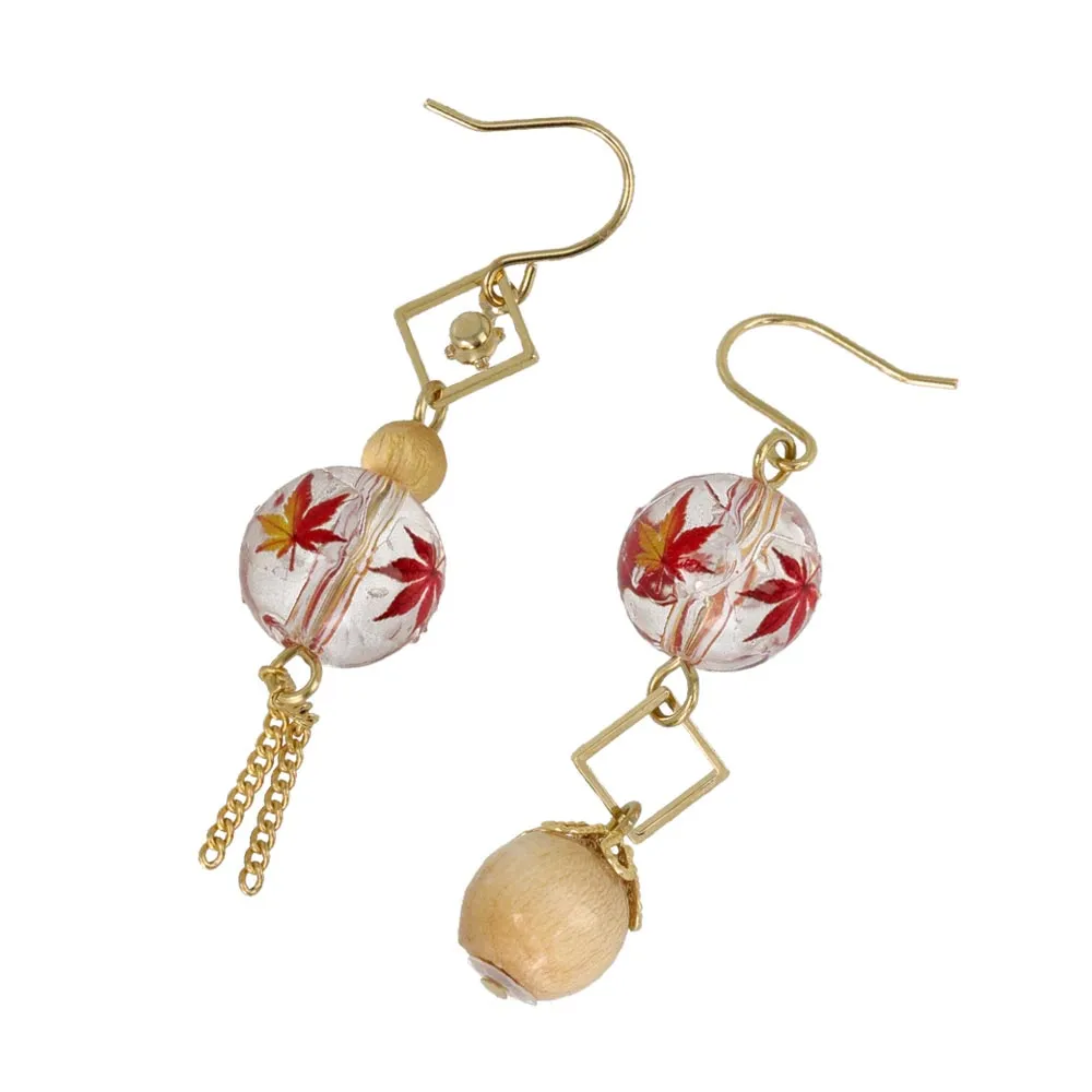 Momiji Bead Multi Link Earrings