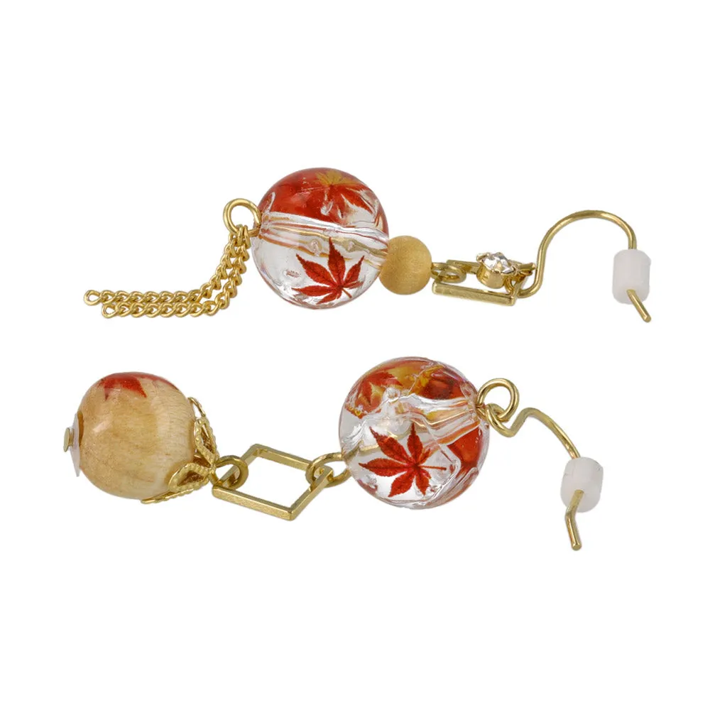 Momiji Bead Multi Link Earrings