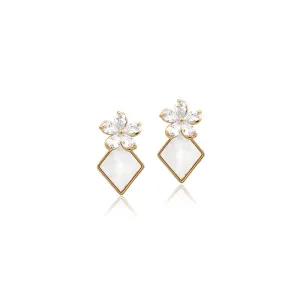 Mother of Pearl Gold Earrings