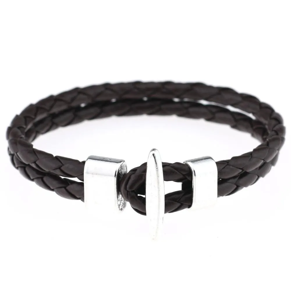 New Arrival Charm Men Accessories Simple Style Fashion Leather Bracelet Jewelry DIY Bracelets Birthday Gifts