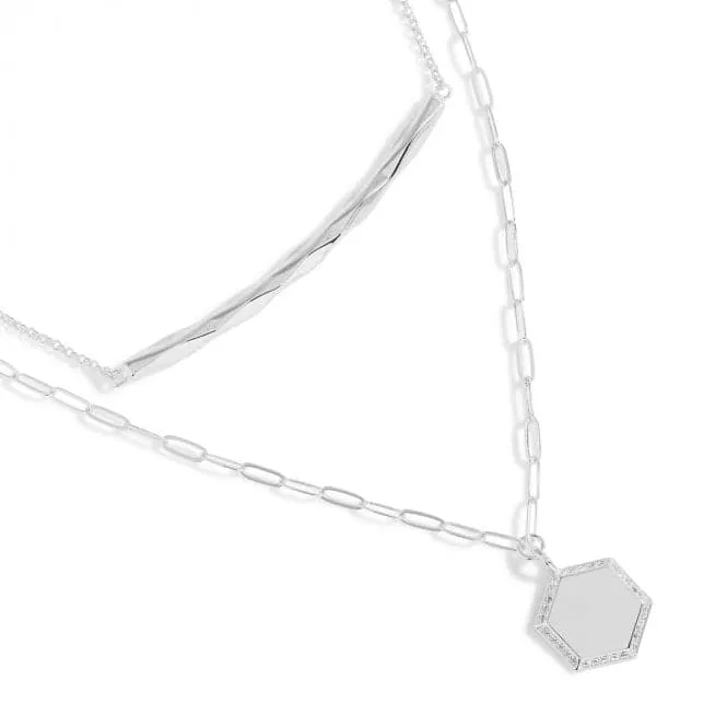 Nova Layer Silver 46cm, 40cm   5cm Extender Necklace 5389