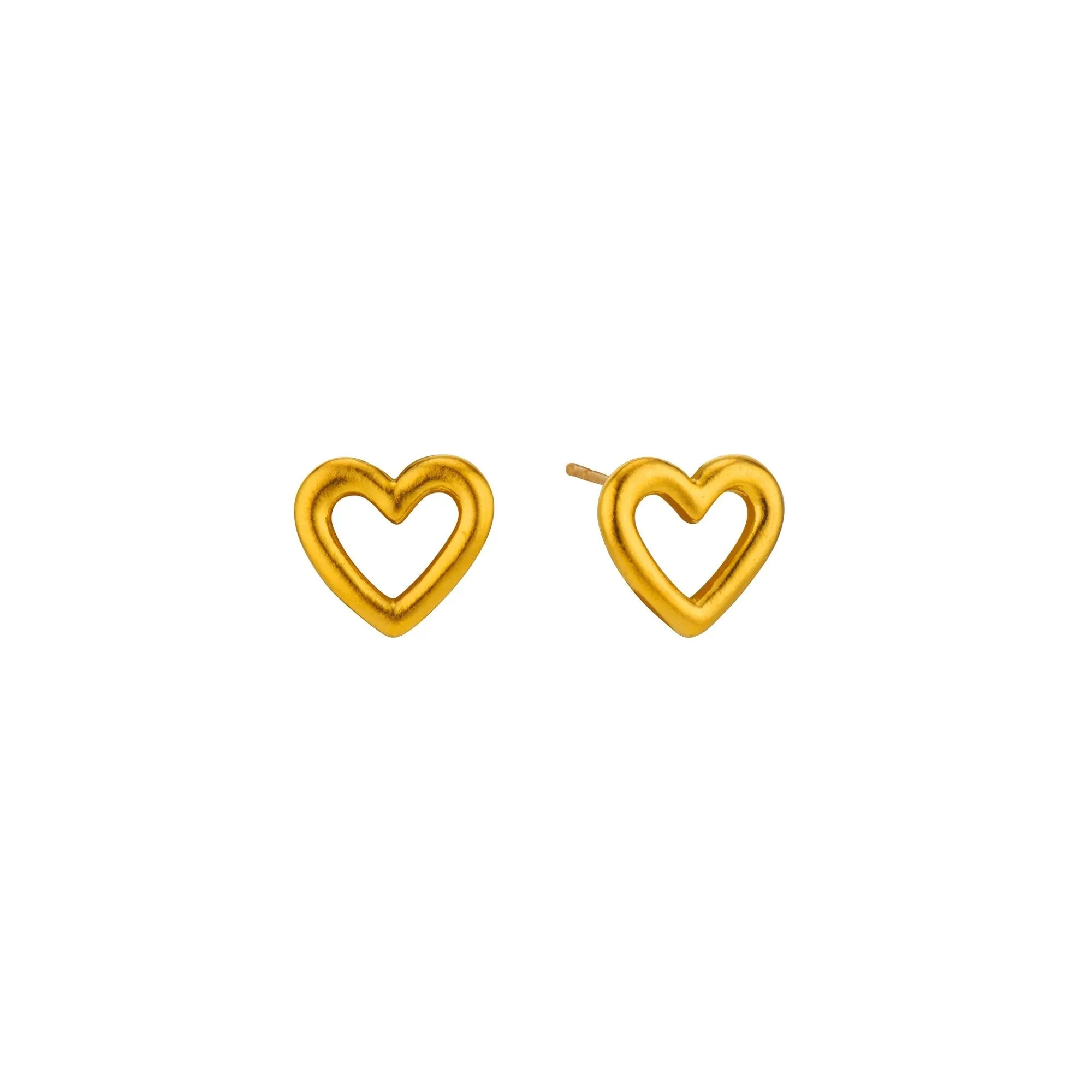 Open Heart Stud Earrings