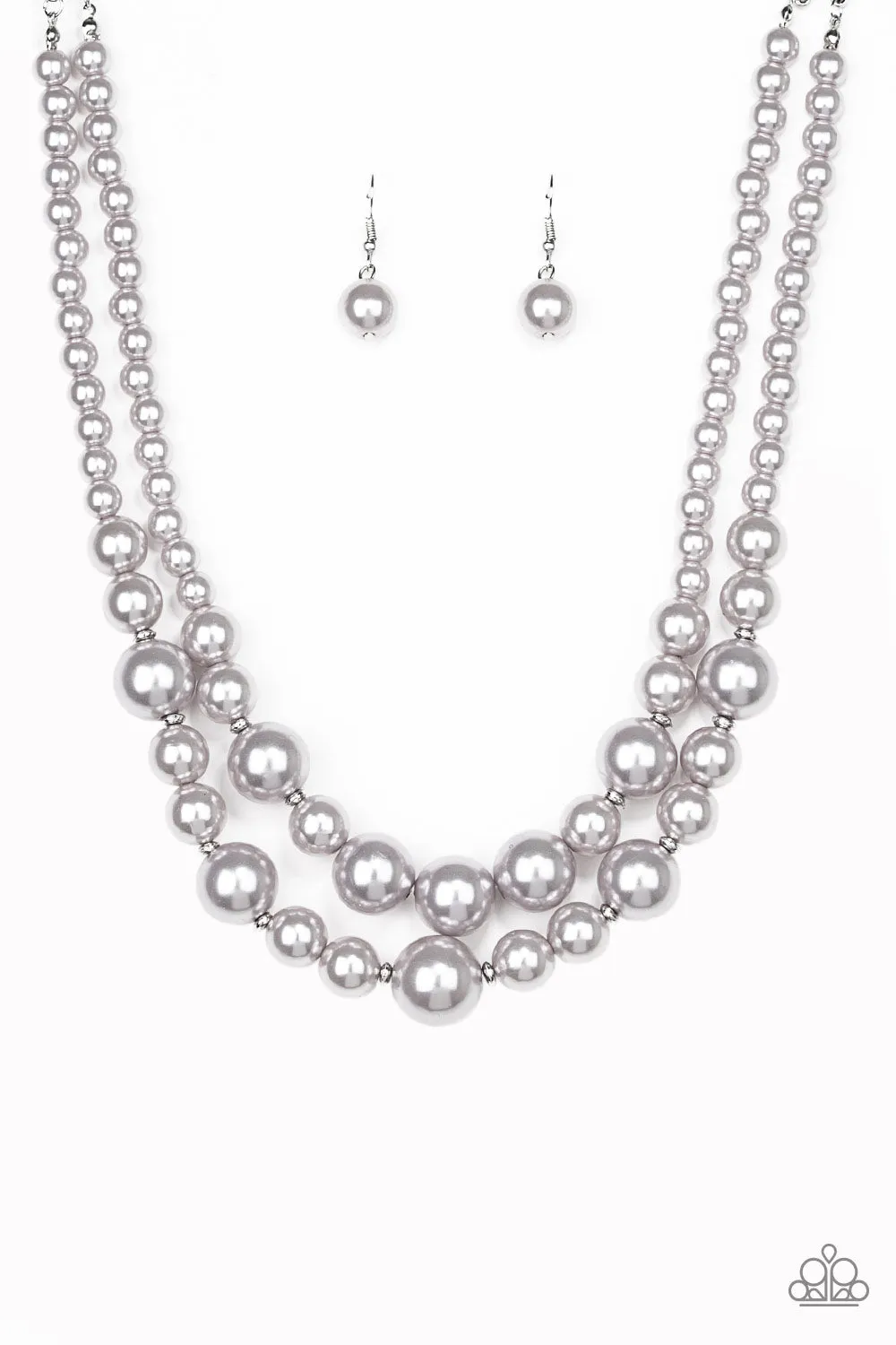 Paparazzi Accessories  - The More The Modest #N730 Box 8 - Silver Necklace