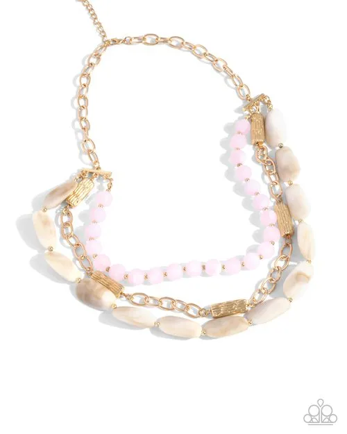 Paparazzi Necklace ~ Eclectic Effect - Pink