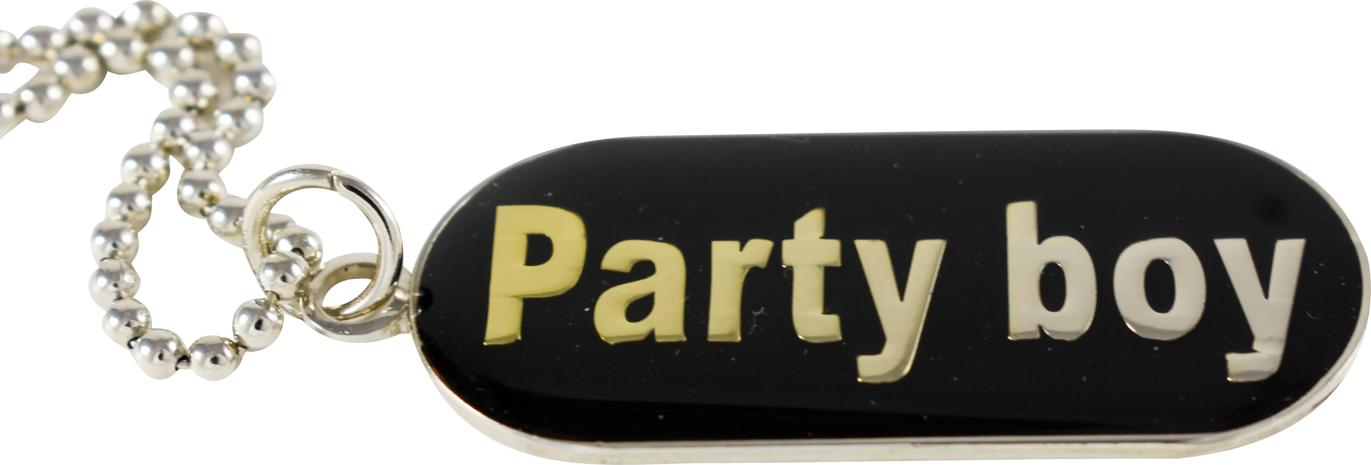 PARTY BOY ID TAG Necklace