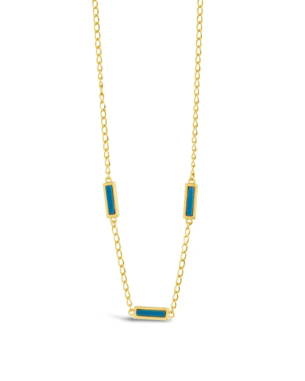 Pavati Gemstone Station Necklace