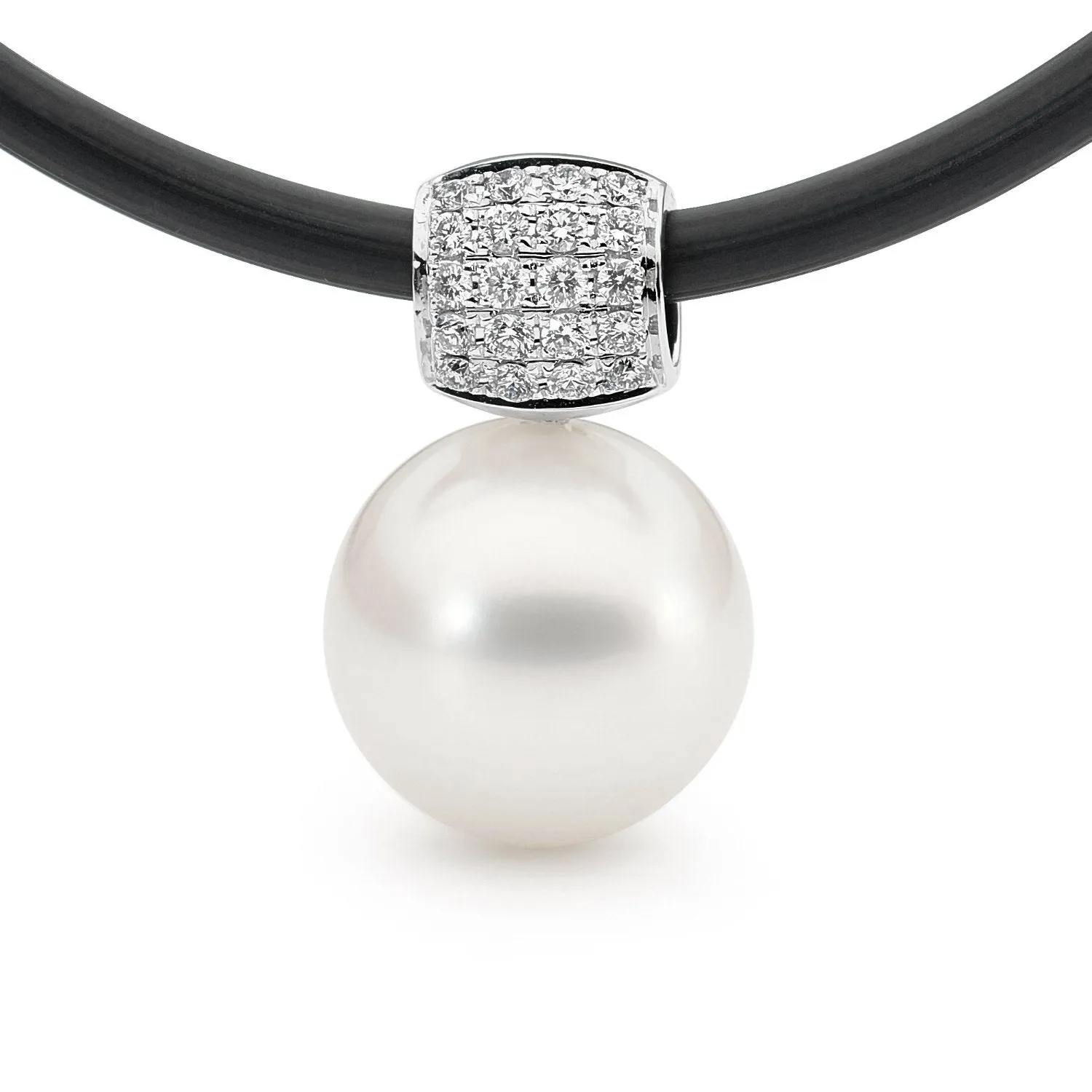 Pave Diamond Pearl Pendant