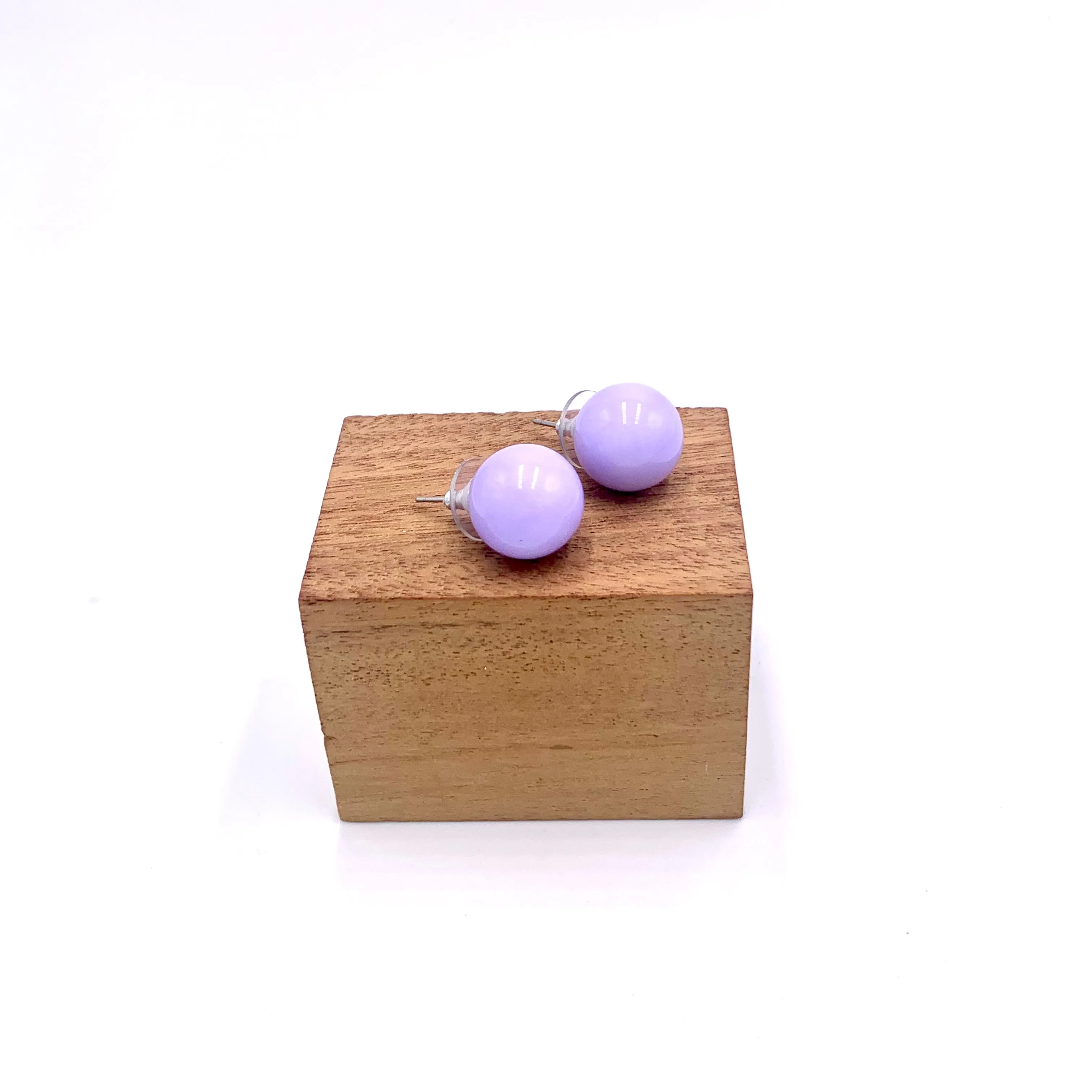 Periwinkle Jumbo Ball Stud Earrings