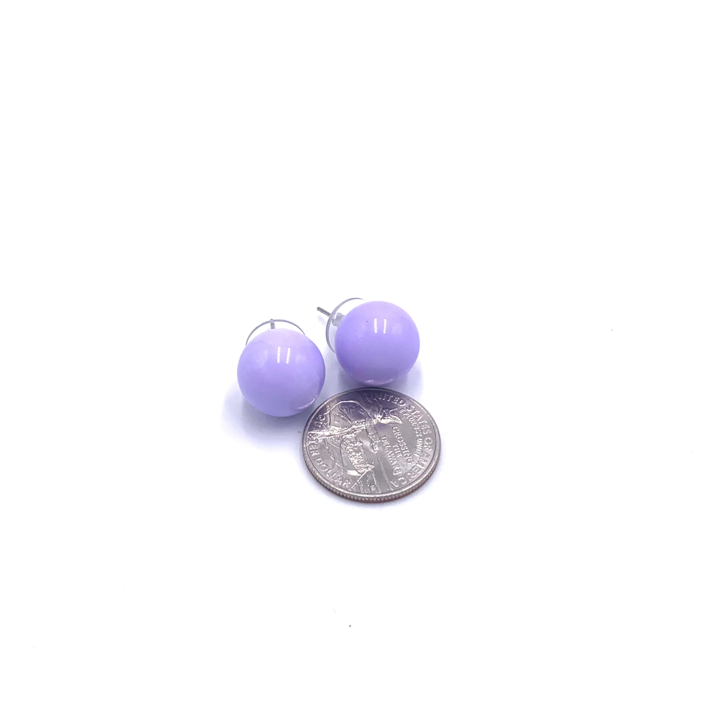 Periwinkle Jumbo Ball Stud Earrings