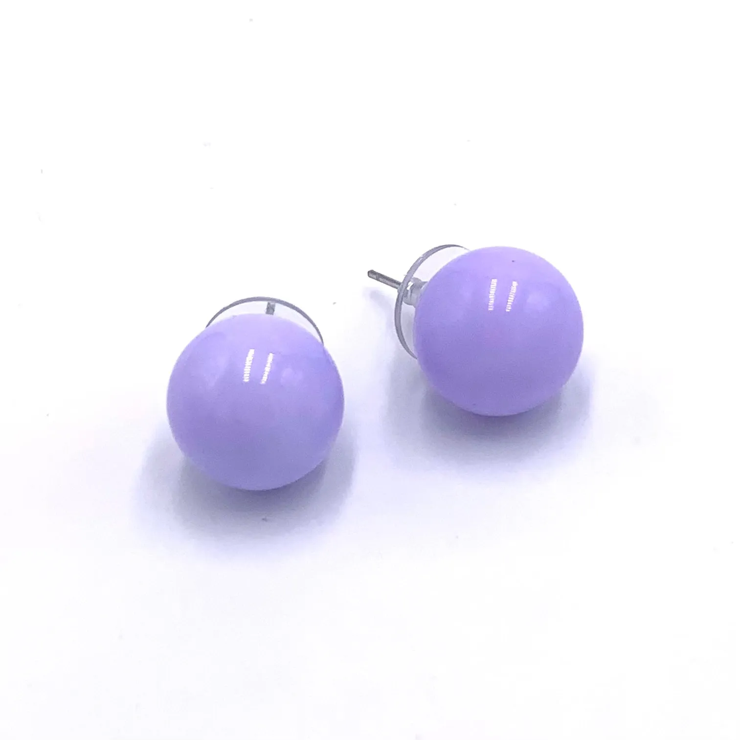 Periwinkle Jumbo Ball Stud Earrings