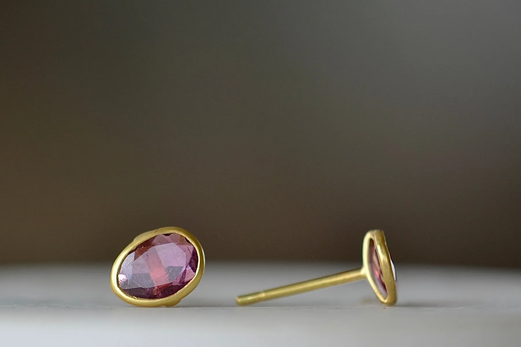 Pink Tourmaline Classic Studs