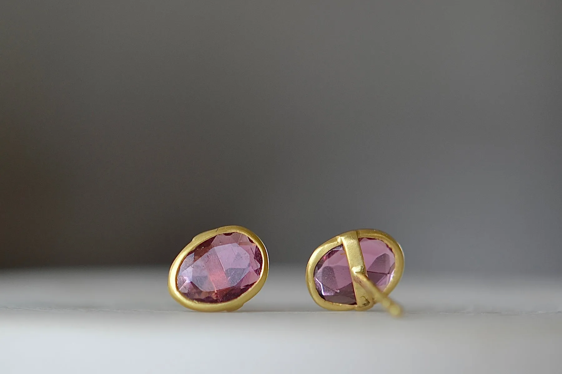 Pink Tourmaline Classic Studs