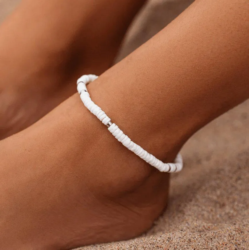 Pura Vida Puka Shell Stretch Anklet