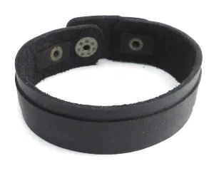 PV3206BLK Black Layered Leather Strap Bracelet