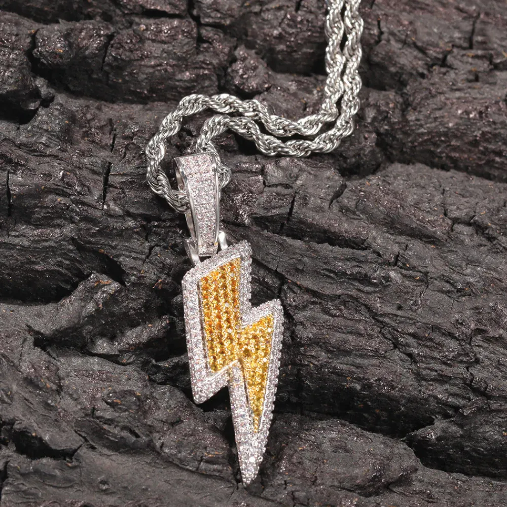 "Hip Hop Diamond Lightning" Necklaces