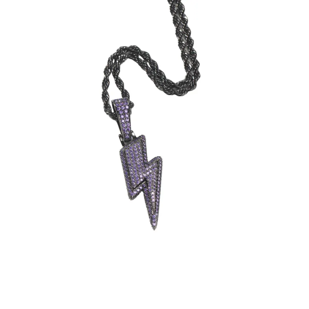 "Hip Hop Diamond Lightning" Necklaces