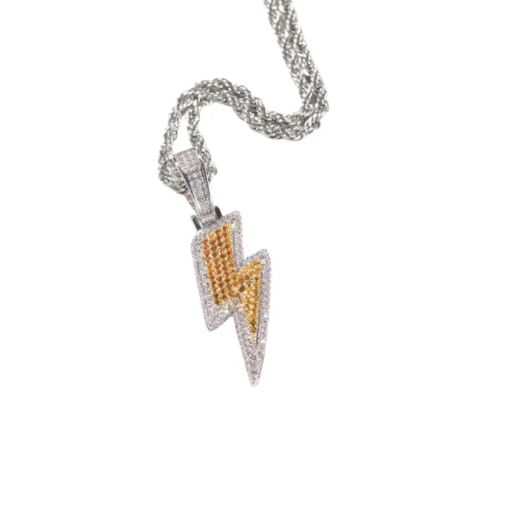 "Hip Hop Diamond Lightning" Necklaces